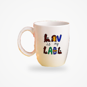 Love Is My Label Signature Logo Mug